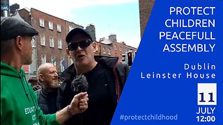 Protect Children Peaceful Asembly - Dublin, Leinster House, 11 July 2023