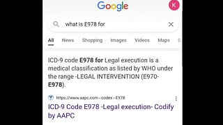 ICD-9 code E978 Legal Execution is a Medical Classification