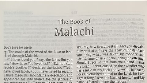 "Hope for the Lost: Introduction to Malachi" (Malachi 1:1)