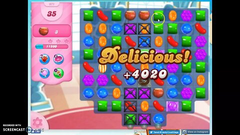 Candy Crush Level 671 Audio Talkthrough, 3 Stars 0 Boosters