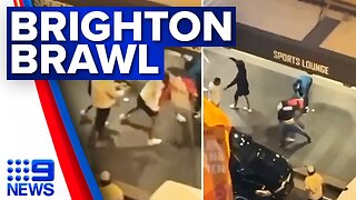 Wild brawl breaks out at popular Sydney beachside spot | 9 News Australia