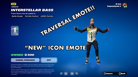 “NEW” INTERSTELLAR BASS ICON EMOTE GAMEPLAY!