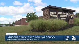 Officials at Randallstown High School discovers a gun on a student