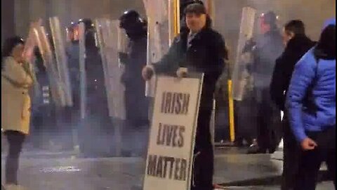 "Irish Lives Matter" - Interesting Sign During Dublin Riots Ireland