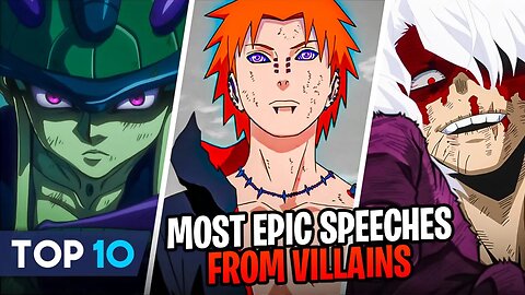 Anime Speeches From the Villain!