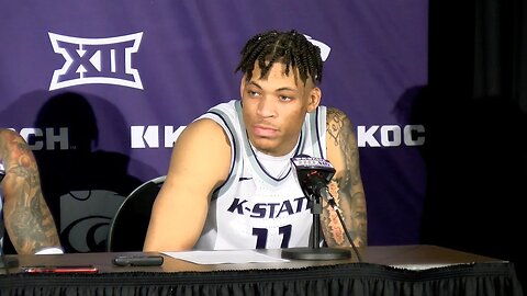 Kansas State Basketball | Carter, Johnson, Sills Press Conference | K-State 69, Kansas City 53