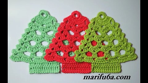How to crochet Christmas tree free pattern in description