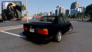 BMW E34 M540i - BeamNG Drive | Thrustmaster TS-PC Racer Gameplay