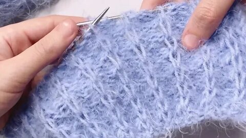 🧶How to knit simple a braid stitch simple tutorial