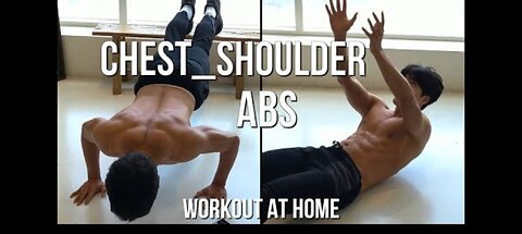 CHEST, SHOULDER & ABS WORKOUT at Home (6 Pack & No Equipment) 가슴_어깨_식스팩 홈트레이닝 (맨몸운동 & 장비없음)