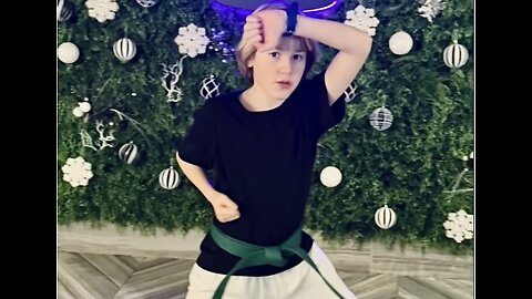 Practicing Taekwondo Green Belt form