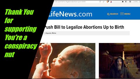 DEMOCRATS IN MAINE PUSH A BILL TO LEGALIZE ABORTIONS RIGHT UP TO THE TIME OF BIRTH, THIS IS MURDER