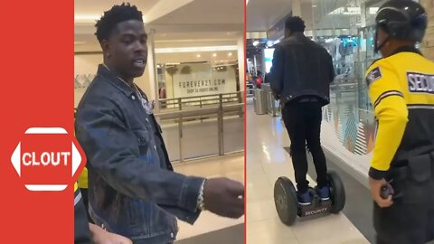 Casanova Takes Off On Security Guard's Segway At The Mall!