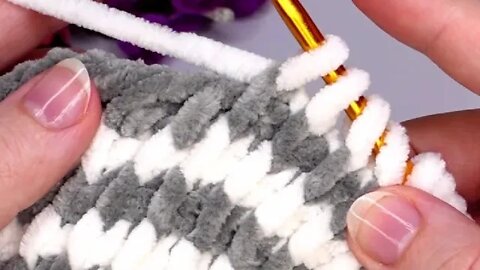 How to crochet simple tunisian stitch short tutorial