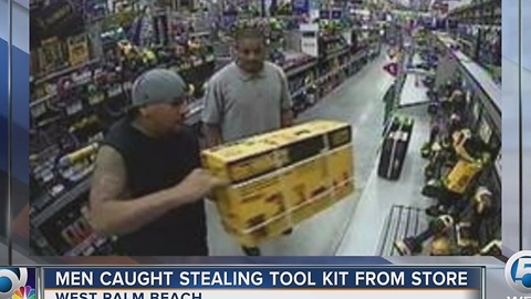 Men caught stealing tool kit from store