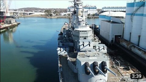 Above It All @ the USS Salem - Fore River Shipyard, Quincy, MA - 4K Drone Flight - DJI Mavic Air 2