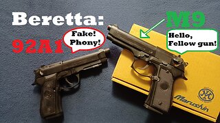 SHOW AND TELL 158: BERETTA 92FS/M9 9mm PISTOL, Marushin Industry, 1990s Replica, moving parts