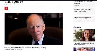 Jacob Rothschild Dead at 87 - Their System is Falling rothschilds cabal