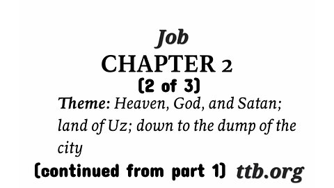 Job Chapter 2 (Bible Study) (2 of 3)