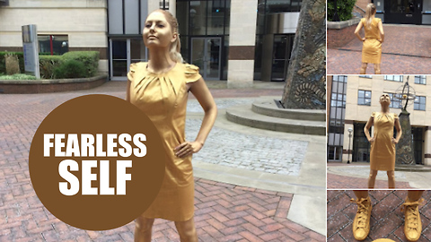 Woman bags a job by turning herself into 'Fearless Girl statue