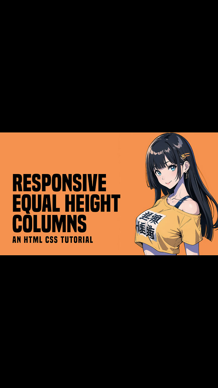 Reponsive equal height columns in html css