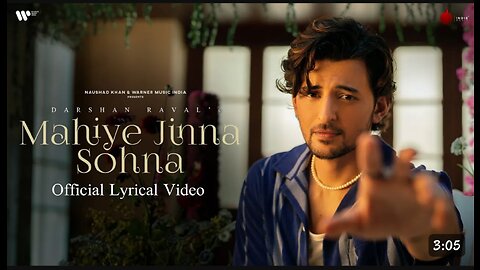 Mera mahiya jinna Sohna Official lyrical video|Darshan raval|youngveer|Dark album2. 0