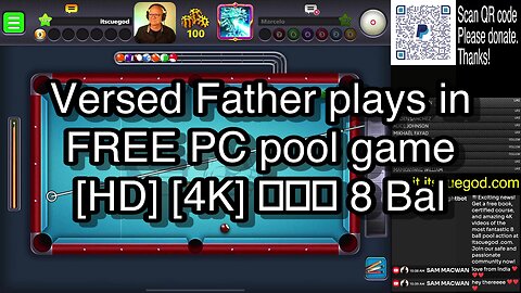 Versed Father plays in FREE PC pool game [HD] [4K] 🎱🎱🎱 8 Ball Pool 🎱🎱🎱