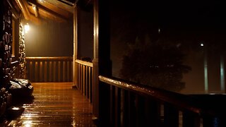 Night Heavy Rain with Thunder Relaxing Video For Sleeping