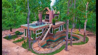 We Build a House Easy Survival House- Swimming Pool And Survival Fish Pond - Full Video-