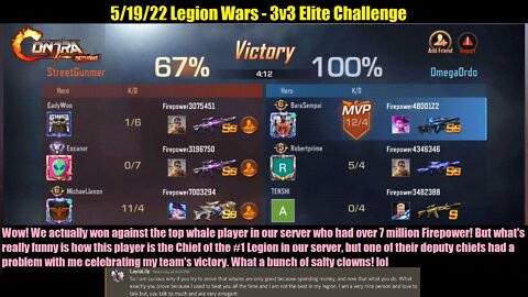 Contra Returns: 5/19/22 Legion Wars - 3v3 Elite Challenge