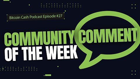 Community Comment of the Week