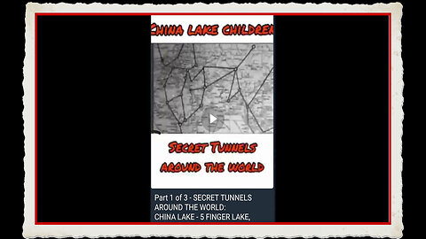 PART 1 of 3 CHINA LAKE - 5 FINGER LAKE - D.U.M.B.S SECRET TUNNELS in USA