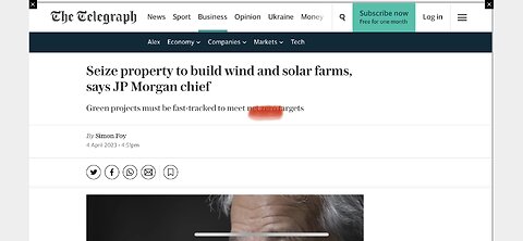 JP Morgan chief “seize property to build wind/solar farms”. Uk to ration water?
