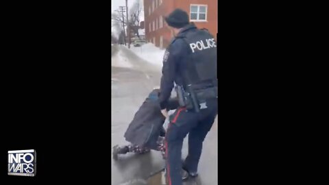 Canadian Police Beating And Arresting Citizens In The Street For Supporting Convoy