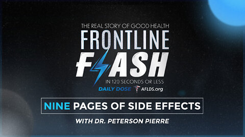 Frontline Flash™ Daily Dose: ‘NINE PAGES OF SIDE EFFECTS’ with Dr. Peterson Pierre