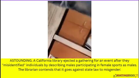 ASTOUNDING. A California library ejected a gathering for an event after they "misidentified"