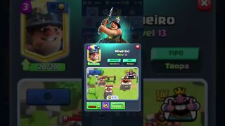 Mineiro nível máximo #shorts #clashroyal #clash #clashroyale #royale