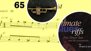 100 Ultimate Blues Riffs (Bb) by Andrew D. Gordon 065 - Sax, Trumpet and Play-along (Midtempo Blues)