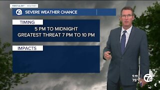 Severe storms possible late Tuesday