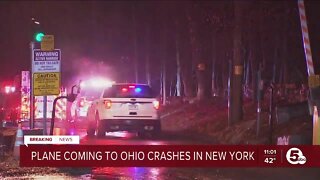 Plane intended to land at Cuyahoga County Airport crashes in New York