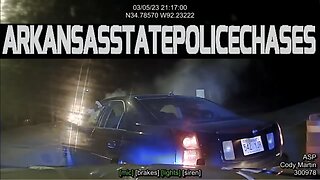 Arkansas State Police X Cadillac CTS thru North Little Rock - PIT Maneuver