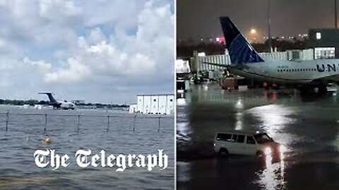 Florida Flooding : Torrential Rain Force Clourse of Fort Laduerdale Airport