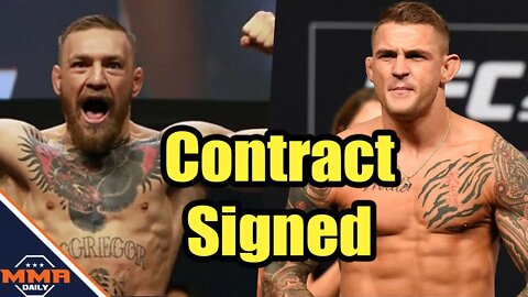 Breaking: Conor McGregor signs the contract to fight Dustin Poirier Jon Jones shows off his physique
