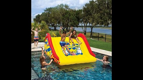 Read User Comments: WOW Sports Big Kauna Slide, Inflatable Double Lane Slide for Adults And Ki...