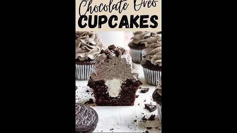 Chocolate Oreo Cupcakes/ tender/ creamy