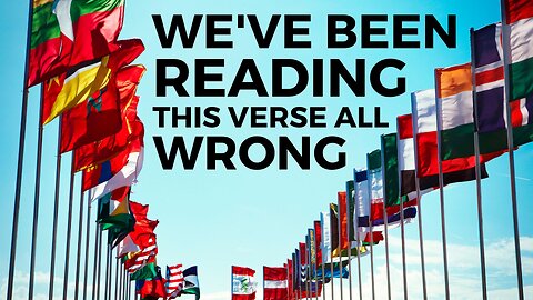 We have been reading the great commission all wrong.