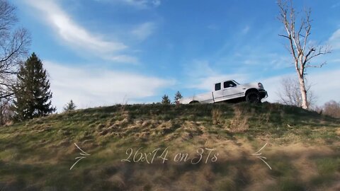 97 OBS 7.3 FORD ON 26X14 37 TIRES 8X170 AXLE SWAP