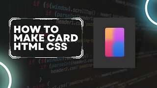 how to make card html css