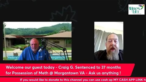 Talk w Craig G Sentenced to 37 months Morgantown Va Sunday July 3, 1pm mst
