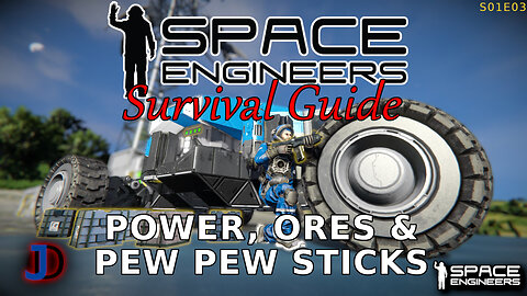 Space Engineers Survival Guide - How to find resources and recharge your Rover! - s1e03